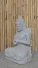 Product image 3 of the product “Seated Dewi Sri, position chakra turning the wheel, 76 cm high riverstone grey, modell with sativa ”